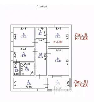 Дом 84м², 1-этажный, участок 7 сот.