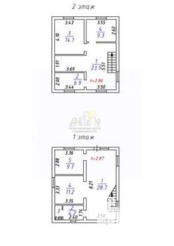 Дом 110м², 2-этажный, участок 6 сот.