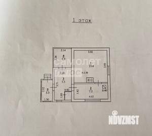 Дом 54м&sup2;, 2-этажный, участок 11 сот.  