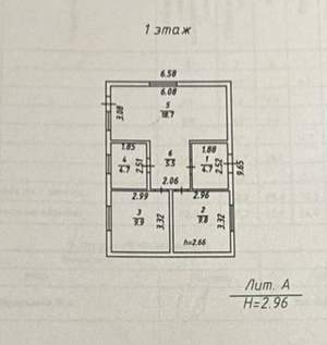 Дом 53м&sup2;, 1-этажный, участок 5 сот.  