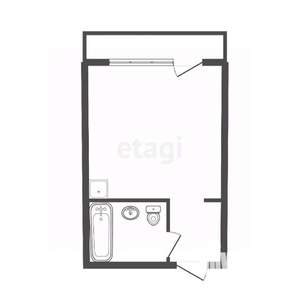 Студия квартира, на длительный срок, 20м2, 13/16 этаж