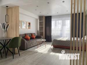 Студия квартира, посуточно, 38м2, 2/9 этаж