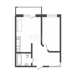 2-к квартира, на длительный срок, 46м2, 13/15 этаж