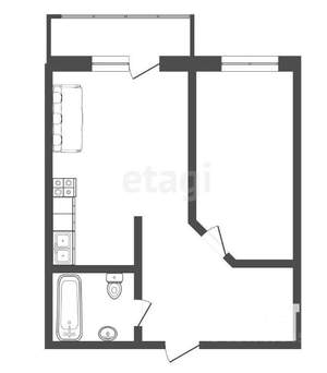 2-к квартира, на длительный срок, 46м2, 13/16 этаж