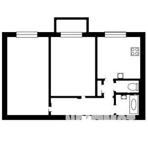 2-к квартира, на длительный срок, 60м2, 4/5 этаж