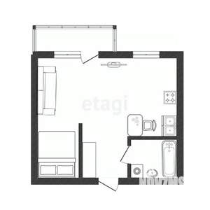 1-к квартира, на длительный срок, 36м2, 3/16 этаж