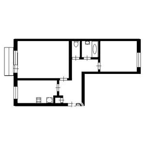 2-к квартира, на длительный срок, 44м2, 4/5 этаж