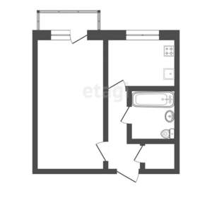 1-к квартира, на длительный срок, 30м2, 4/5 этаж