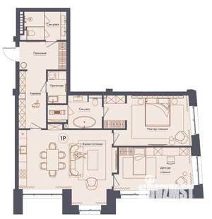 Студия квартира, строящийся дом, 125м2, 4/8 этаж
