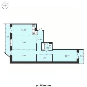 3-к квартира, строящийся дом, 92м2, 4/15 этаж