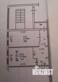 2-к квартира, вторичка, 42м2, 5/5 этаж