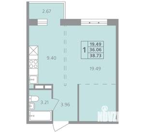 1-к квартира, вторичка, 39м2, 3/4 этаж