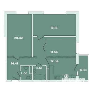3-к квартира, вторичка, 87м2, 11/16 этаж