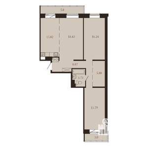3-к квартира, вторичка, 92м2, 9/9 этаж