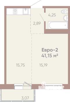 1-к квартира, вторичка, 41м2, 3/14 этаж