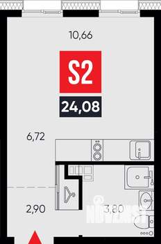 1-к квартира, вторичка, 24м2, 10/14 этаж