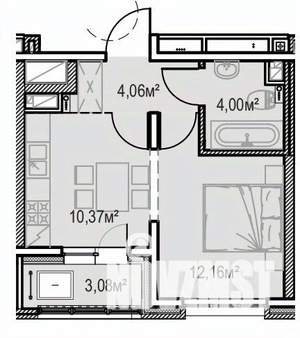 1-к квартира, вторичка, 34м2, 9/13 этаж