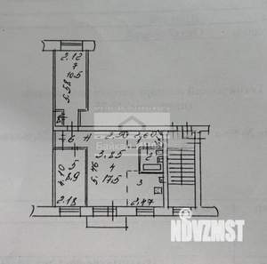 3-к квартира, вторичка, 52м2, 3/4 этаж