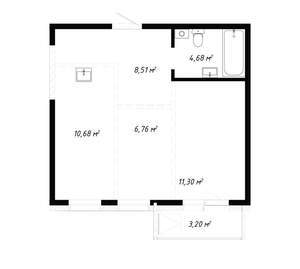 2-к квартира, вторичка, 45м2, 9/19 этаж