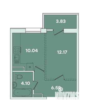 1-к квартира, вторичка, 38м2, 7/16 этаж