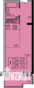 1-к квартира, вторичка, 30м2, 16/18 этаж