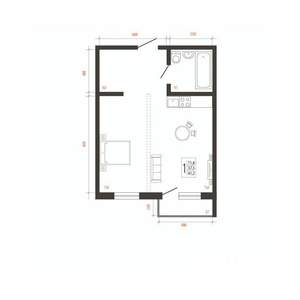 1-к квартира, вторичка, 41м2, 2/10 этаж