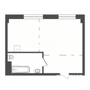 Студия квартира, вторичка, 27м2, 1/10 этаж