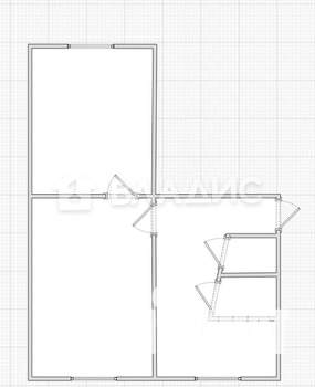 2-к квартира, вторичка, 45м2, 1/5 этаж