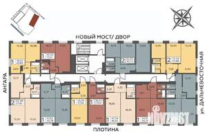 2-к квартира, вторичка, 56м2, 9/19 этаж