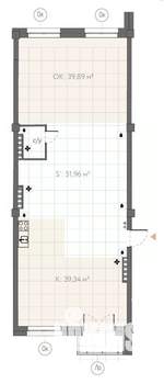 Студия квартира, строящийся дом, 134м2, 3/8 этаж