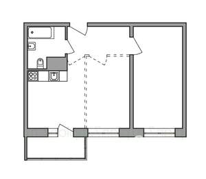 2-к квартира, строящийся дом, 52м2, 4/16 этаж