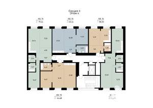 2-к квартира, вторичка, 77м2, 4/9 этаж
