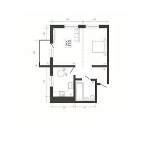 2-к квартира, вторичка, 50м2, 10/10 этаж