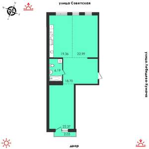 2-к квартира, строящийся дом, 92м2, 7/14 этаж