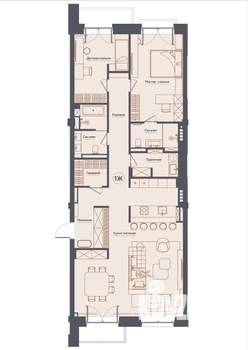 Студия квартира, строящийся дом, 138м2, 4/8 этаж