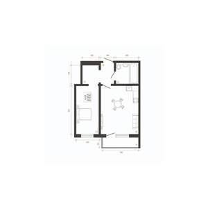 1-к квартира, вторичка, 43м2, 1/10 этаж