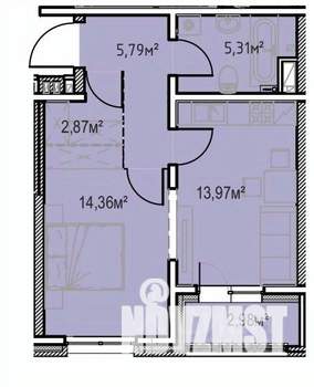 1-к квартира, вторичка, 45м2, 4/13 этаж