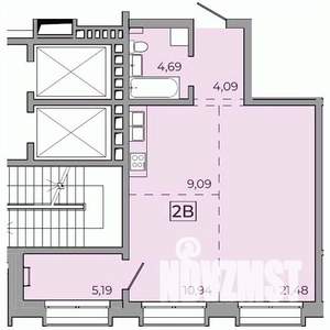 2-к квартира, строящийся дом, 56м2, 14/15 этаж