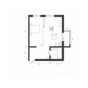 1-к квартира, вторичка, 42м2, 7/10 этаж