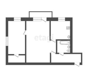 2-к квартира, вторичка, 42м2, 1/4 этаж