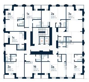 2-к квартира, вторичка, 74м2, 14/18 этаж