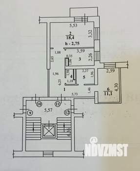2-к квартира, вторичка, 61м2, 3/7 этаж