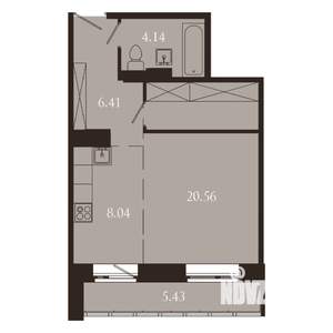 1-к квартира, вторичка, 45м2, 2/9 этаж