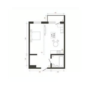1-к квартира, вторичка, 41м2, 6/10 этаж