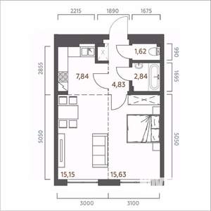 2-к квартира, вторичка, 48м2, 10/19 этаж