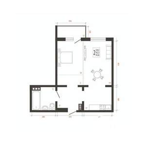 2-к квартира, вторичка, 46м2, 7/10 этаж