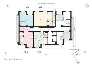 1-к квартира, вторичка, 48м2, 1/19 этаж