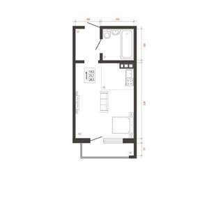 1-к квартира, вторичка, 29м2, 2/10 этаж