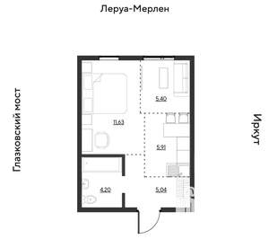 2-к квартира, вторичка, 32м2, 2/19 этаж