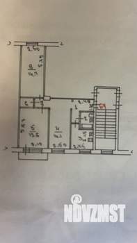 3-к квартира, вторичка, 59м2, 5/5 этаж